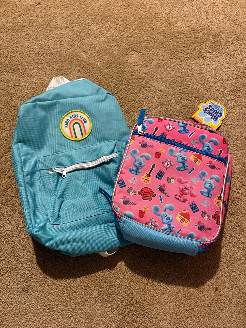 Blue's Clues & You! insulated lunch bag and Kids Blue Mini Backpack